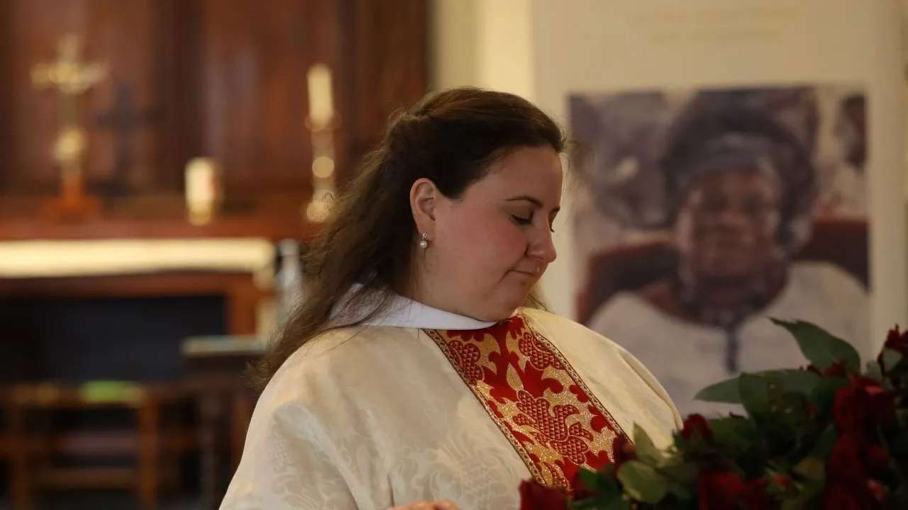 The Priest with a coffin